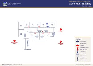 St Flannan’s College school map 2026-27: New School Building, first floor